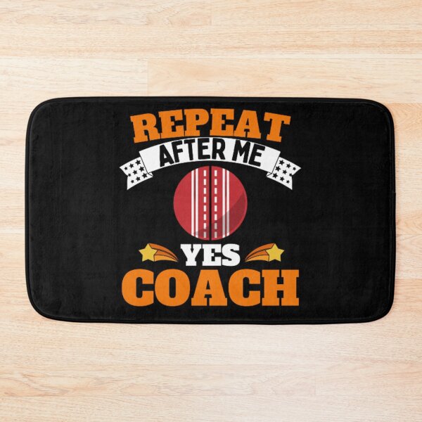 Artikelvorschau, Wiederholen Sie After Me Yes Coach Cricket - Orange White - Funny Sports entworfen und verkauft von GymWearDepot.