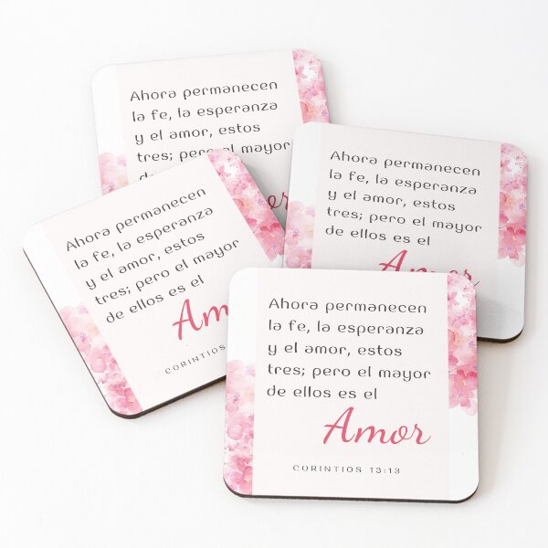Item preview, Corinthians 13:13 Bible Verse In Spanish designed and sold by bible-prints.