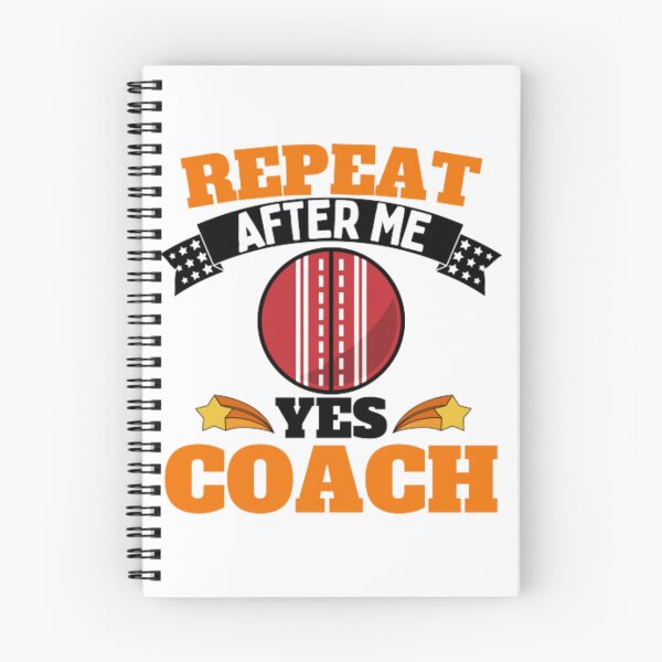 Item preview, Repeat After Me Yes Coach Cricket - Orange Black - Funny Sports designed and sold by GymWearDepot.