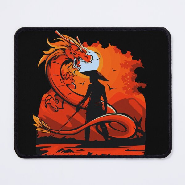 Item preview, Red Anime Samurai and Dragon design designed and sold by Dven-Clothes.