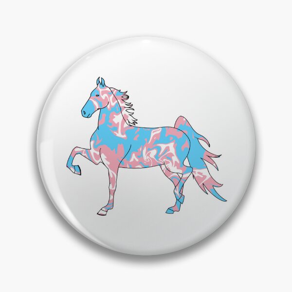 Item preview, Swirly Saddlebred Trotting Pink White Blue designed and sold by theaadesigns.