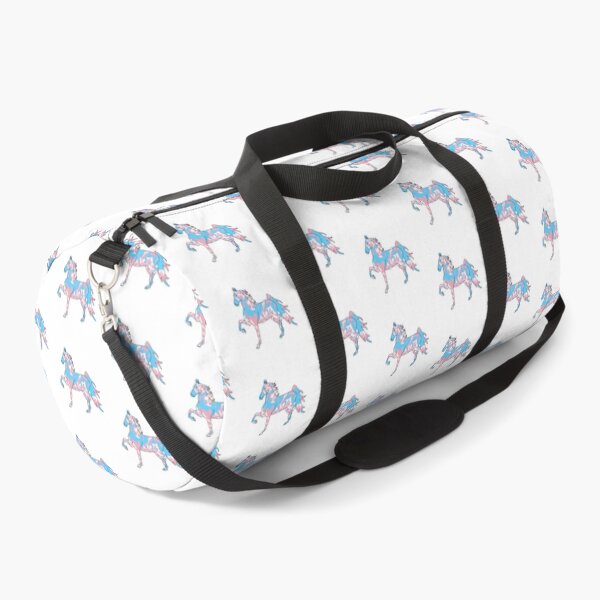 Item preview, Swirly Saddlebred Trotting Pink White Blue designed and sold by theaadesigns.