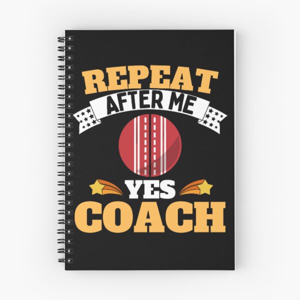 Item preview, Repeat After Me Yes Coach Cricket - Yellow White - Funny Sports designed and sold by GymWearDepot.