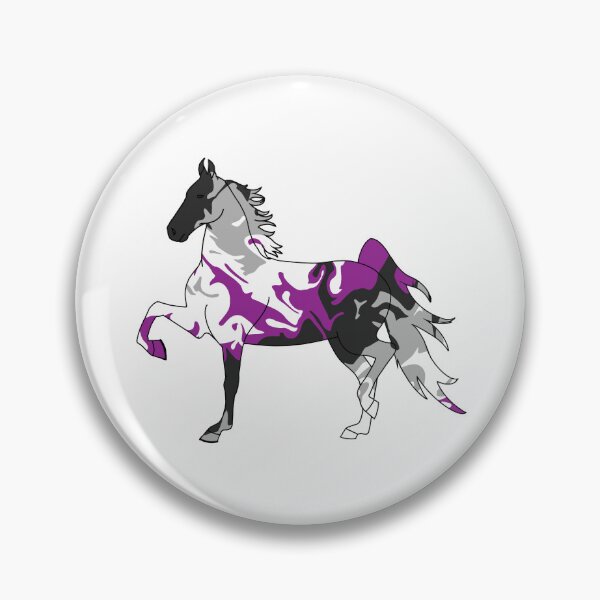 Item preview, Swirly Saddlebred Trotting Black Gray White Purple designed and sold by theaadesigns.
