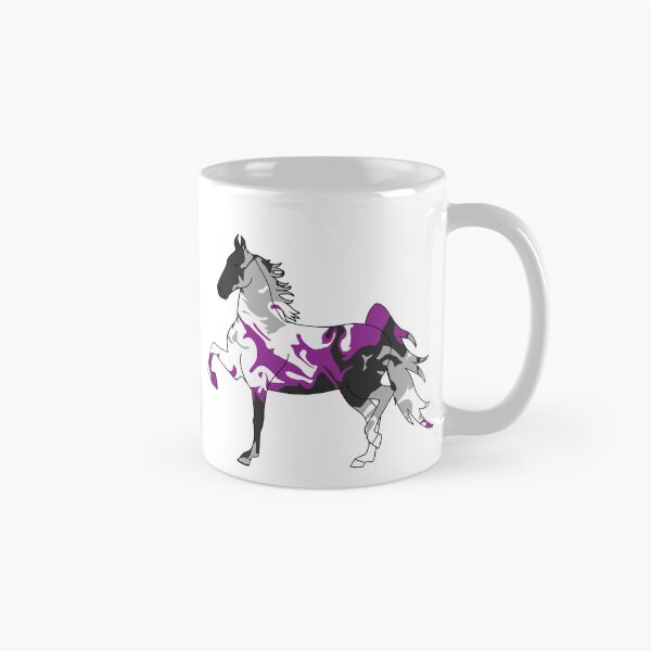 Item preview, Swirly Saddlebred Trotting Black Gray White Purple designed and sold by theaadesigns.