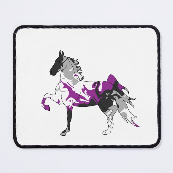 Item preview, Swirly Saddlebred Trotting Black Gray White Purple designed and sold by theaadesigns.