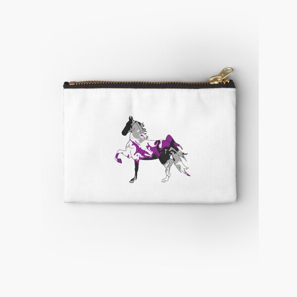 Item preview, Swirly Saddlebred Trotting Black Gray White Purple designed and sold by theaadesigns.