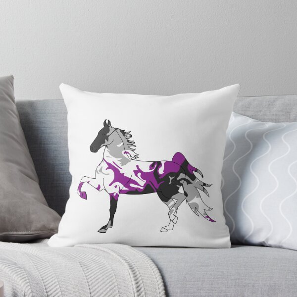 Item preview, Swirly Saddlebred Trotting Black Gray White Purple designed and sold by theaadesigns.