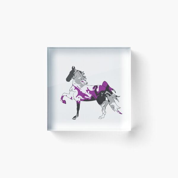 Item preview, Swirly Saddlebred Trotting Black Gray White Purple designed and sold by theaadesigns.