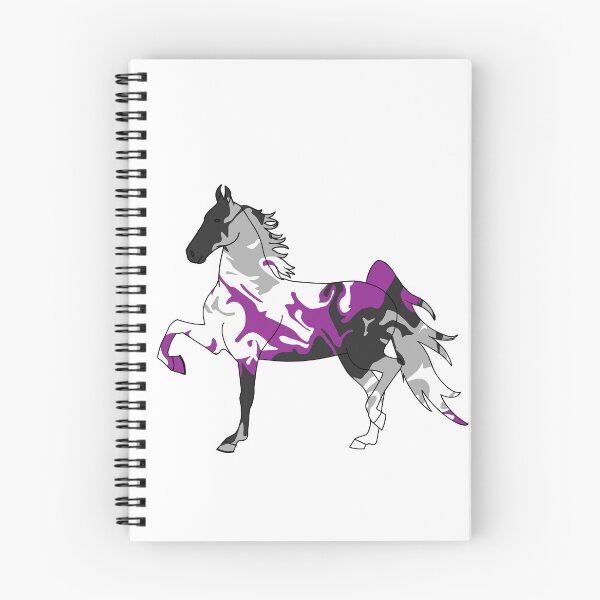 Item preview, Swirly Saddlebred Trotting Black Gray White Purple designed and sold by theaadesigns.