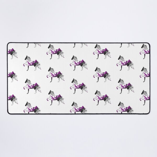 Item preview, Swirly Saddlebred Trotting Black Gray White Purple designed and sold by theaadesigns.