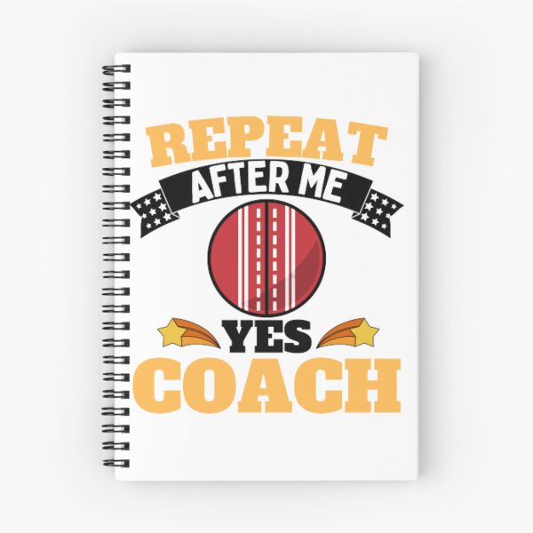 Item preview, Repeat After Me Yes Coach Cricket - Yellow Black - Funny Sports designed and sold by GymWearDepot.