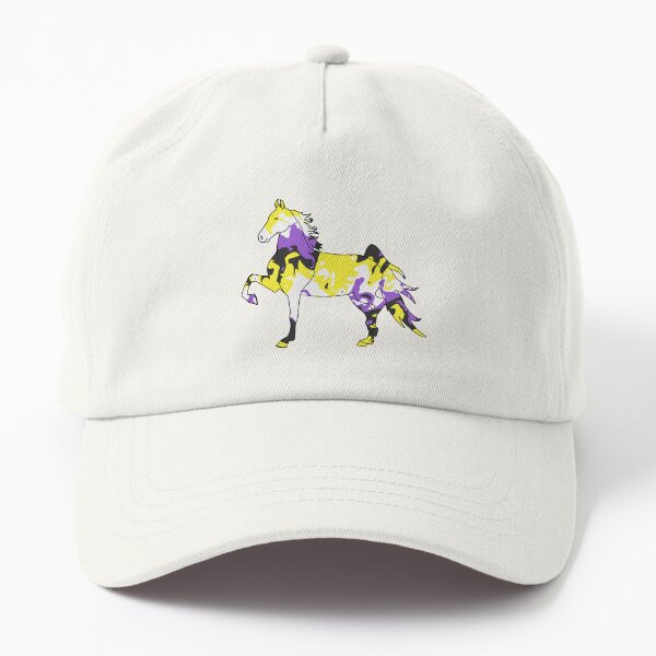 Aperçu de l'œuvre Swirly Saddlebred Trot Noir Jaune Blanc Violet créée et vendue par theaadesigns.