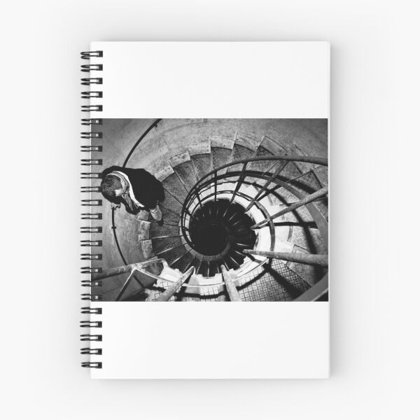 Item preview, The man Walking down the spiral stair case  to lead up the ARC DE TrIompe   Place d'toile , Paris.  designed and sold by PhotogalleryCJ.