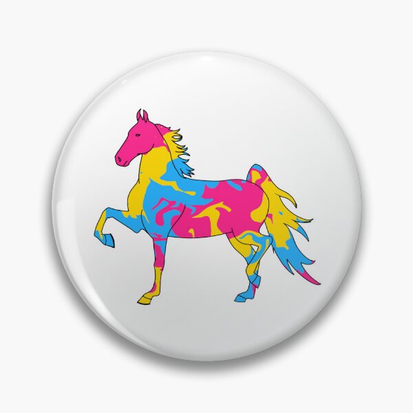 Item preview, Swirly Saddlebred Trotting Pink Yellow Blue designed and sold by theaadesigns.