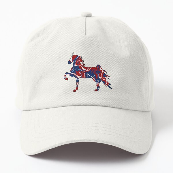 Aperçu de l'œuvre Swirly Saddlebred Trotting Rouge Blanc et Bleu créée et vendue par theaadesigns.