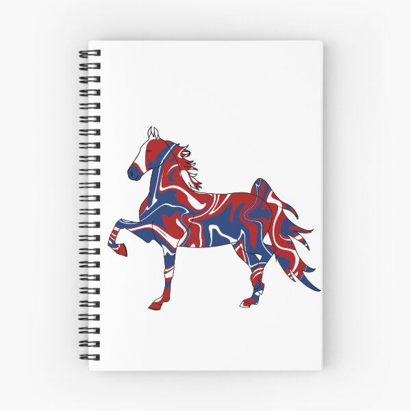 Item preview, Swirly Saddlebred Trotting Red White and Blue designed and sold by theaadesigns.