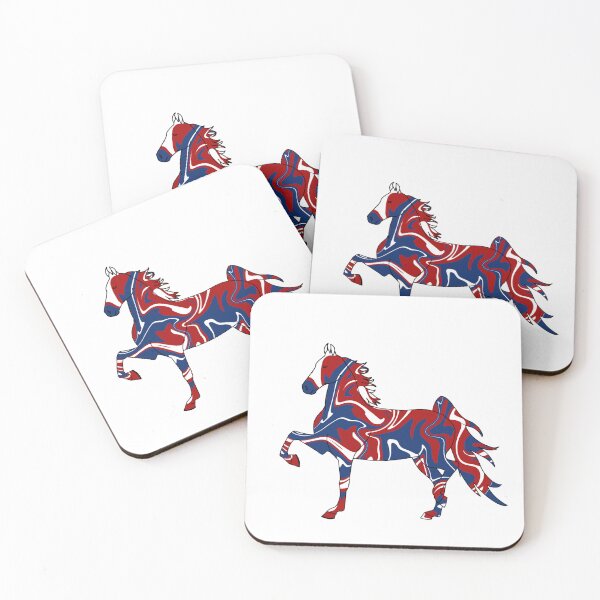 Item preview, Swirly Saddlebred Trotting Red White and Blue designed and sold by theaadesigns.