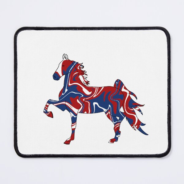 Item preview, Swirly Saddlebred Trotting Red White and Blue designed and sold by theaadesigns.
