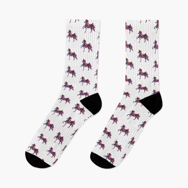 Item preview, Swirly Saddlebred Trotting Red White and Blue designed and sold by theaadesigns.