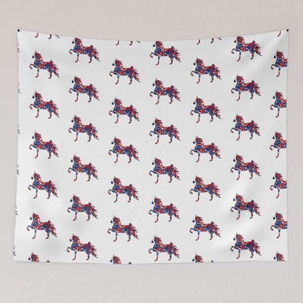 Item preview, Swirly Saddlebred Trotting Red White and Blue designed and sold by theaadesigns.