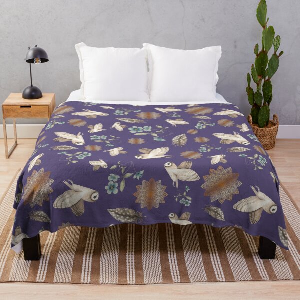 Item preview, Barn Owls Pattern in LAVENDER  designed and sold by snowyowls.