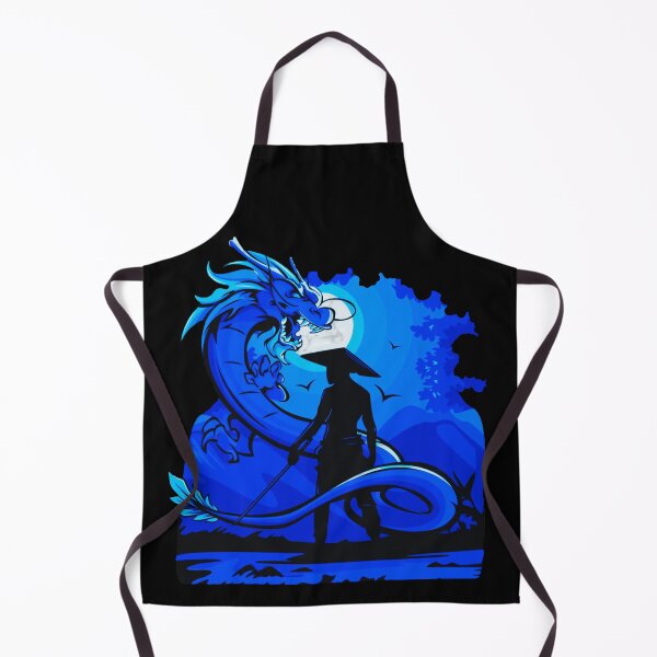 Item preview, Blue Anime Samurai and Dragon design designed and sold by Dven-Clothes.