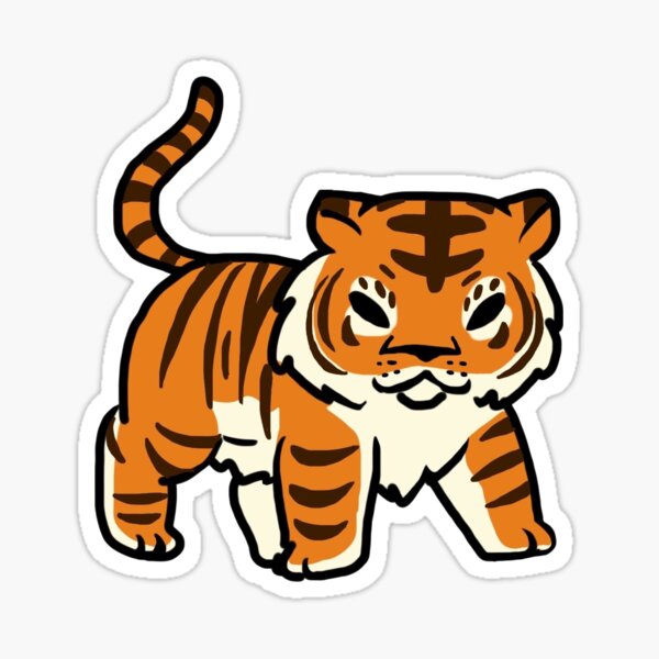 Decorate Your Items with Our tiger cute sticker Designs