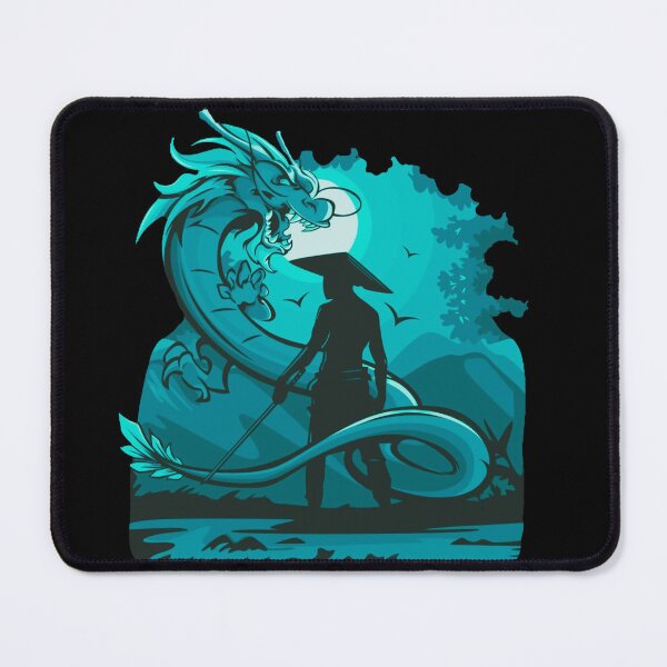 Item preview, Turquoise Anime Samurai and Dragon design designed and sold by Dven-Clothes.