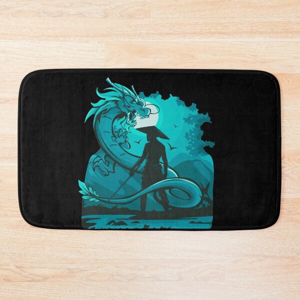 Item preview, Turquoise Anime Samurai and Dragon design designed and sold by Dven-Clothes.