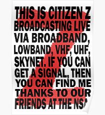 Z Nation: Citizen Z Speech Poster