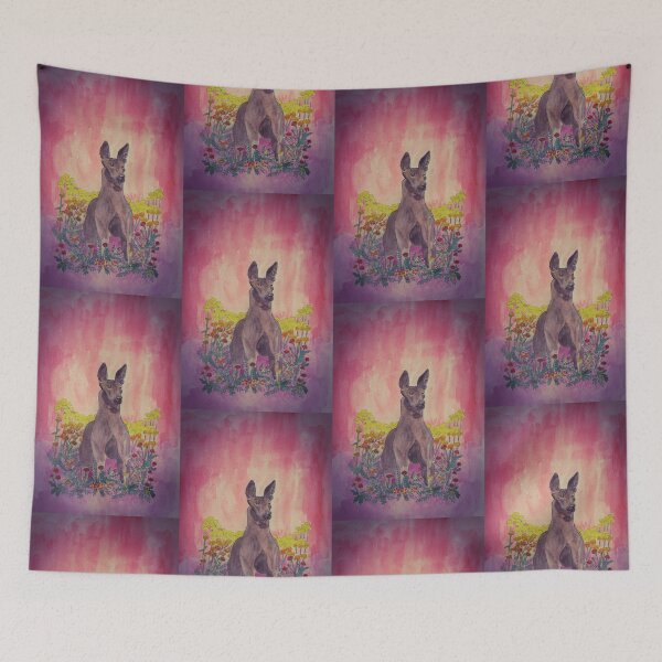 Item preview, Xoloitzcuintle in Marigolds designed and sold by TurnipWilson.