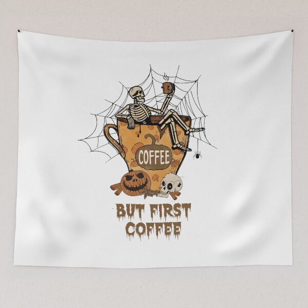 Item preview, Skeleton Dead Inside But First Coffee   designed and sold by joseech.