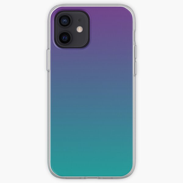 Ombre | Gradient Colors | Purple and Teal | iPhone Soft Case