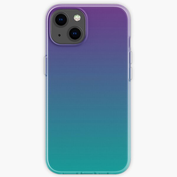Ombre | Gradient Colors | Purple and Teal |  iPhone Soft Case