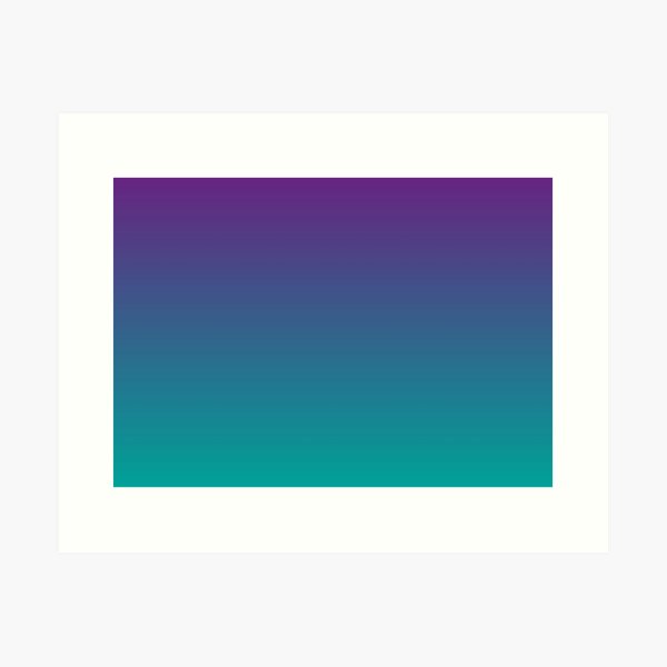 Ombre | Gradient Colors | Purple and Teal | Art Print