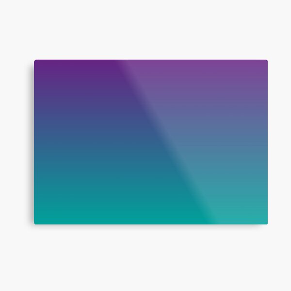 Ombre | Gradient Colors | Purple and Teal | Metal Print