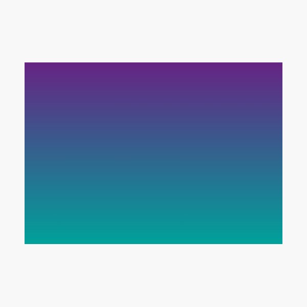 Ombre | Gradient Colors | Purple and Teal | Photographic Print