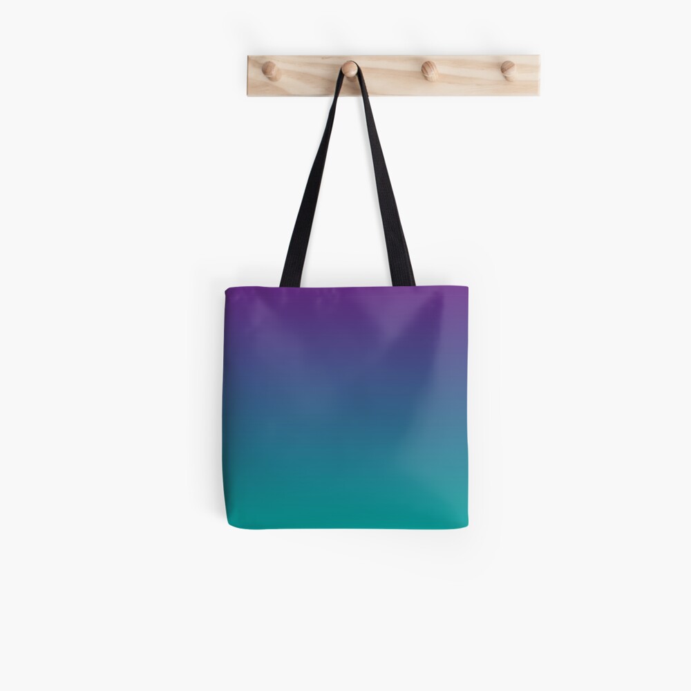 teal tote bag