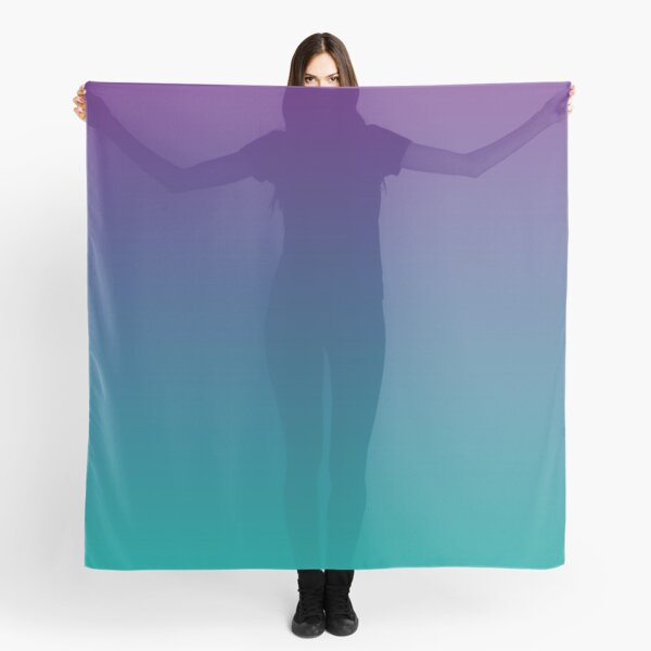 Ombre | Gradient Colors | Purple and Teal |  Scarf