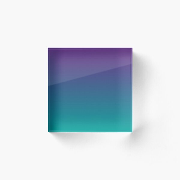 Ombre | Gradient Colors | Purple and Teal | Acrylic Block