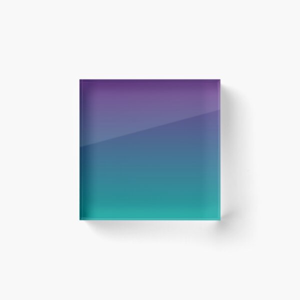 Ombre | Gradient Colors | Purple and Teal | Acrylic Block