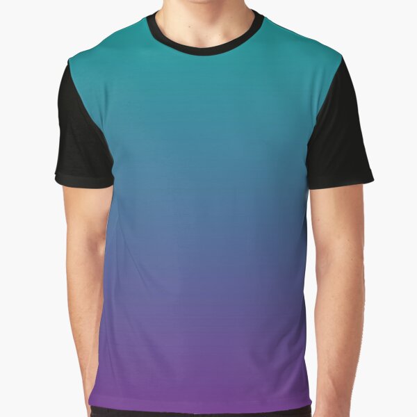 Ombre | Gradient Colors | Teal and Purple |  Graphic T-Shirt