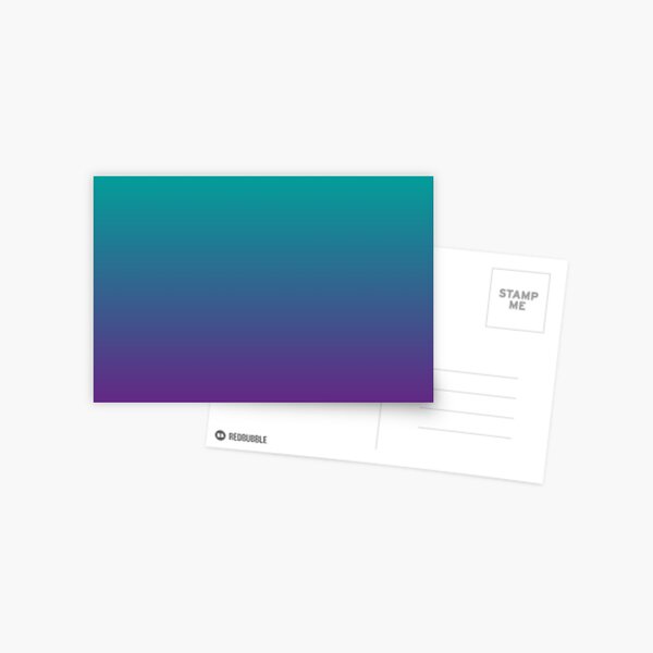 Ombre | Gradient Colors | Teal and Purple | Postcard