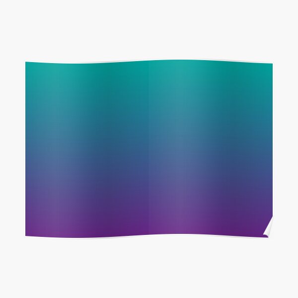 Ombre | Gradient Colors | Teal and Purple | Poster