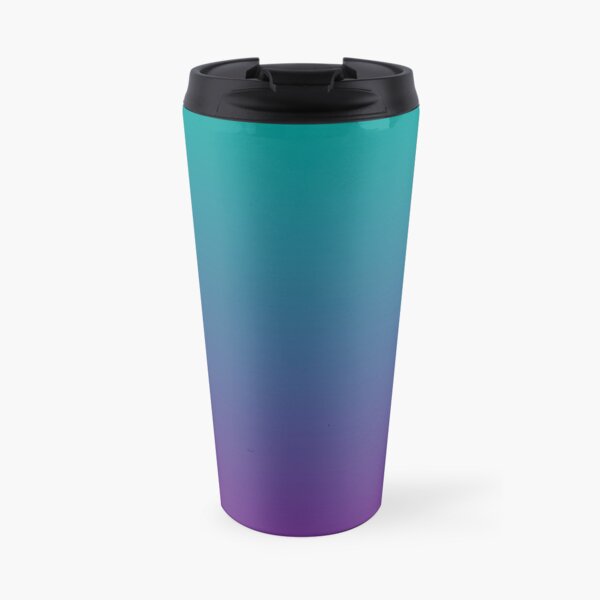 Ombre | Gradient Colors | Teal and Purple | Travel Coffee Mug