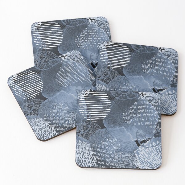 Item preview, Smoky Blue And White Modern Abstract Designs designed and sold by DEC02.