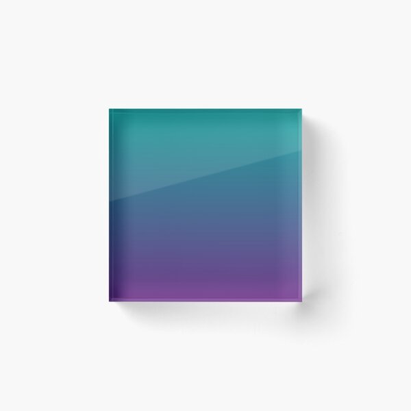 Ombre | Gradient Colors | Teal and Purple | Acrylic Block