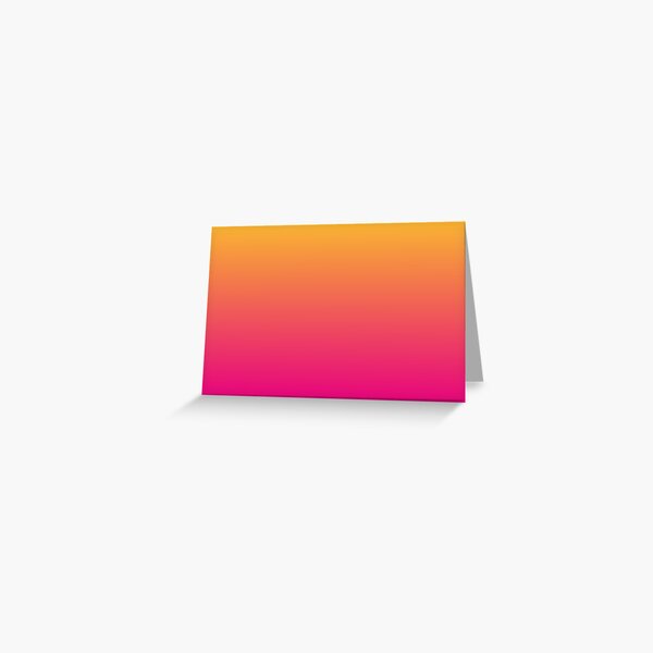 Ombre | Gradient Colors | Orange and Pink |  Greeting Card