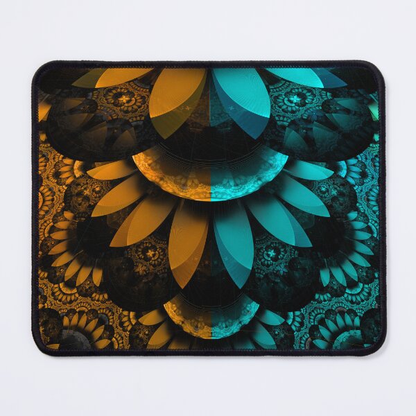 Item preview, Turquoise and Orange Fractal Feather Plumage designed and sold by San Jaya Prime.